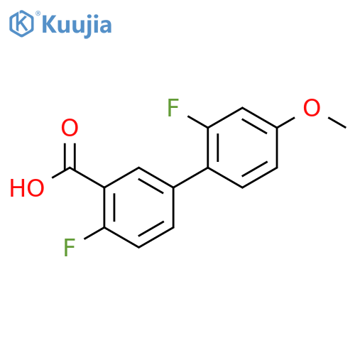 2-fluoro-5-(2-fluoro-4-methoxyphenyl)benzoic Acid structure