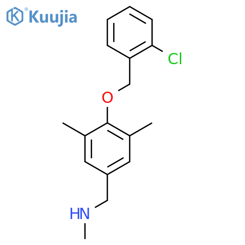 ({4-(2-chlorophenyl)methoxy-3,5-dimethylphenyl}methyl)(methyl)amine structure
