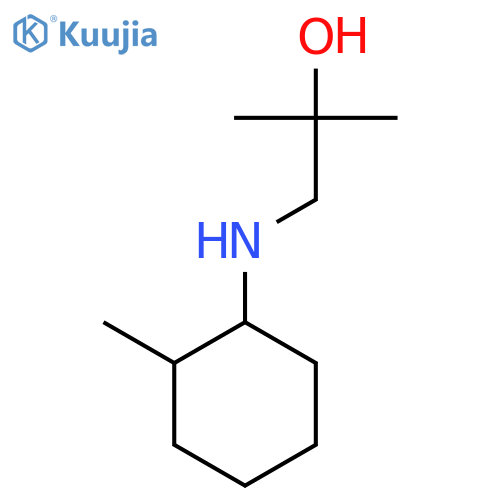 2-methyl-1-[(2-methylcyclohexyl)amino]propan-2-ol structure
