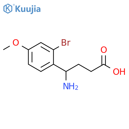 4-amino-4-(2-bromo-4-methoxyphenyl)butanoic acid structure