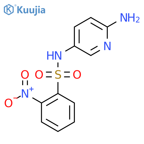 N-(6-aminopyridin-3-yl)-2-nitrobenzene-1-sulfonamide structure