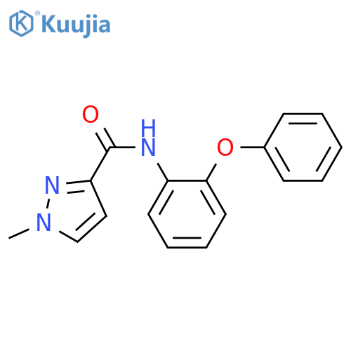 1-methyl-N-(2-phenoxyphenyl)-1H-pyrazole-3-carboxamide structure