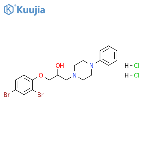 1-(2,4-dibromophenoxy)-3-(4-phenylpiperazin-1-yl)propan-2-ol dihydrochloride structure