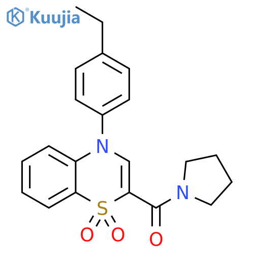 4-(4-ethylphenyl)-2-(pyrrolidine-1-carbonyl)-4H-1lambda6,4-benzothiazine-1,1-dione structure