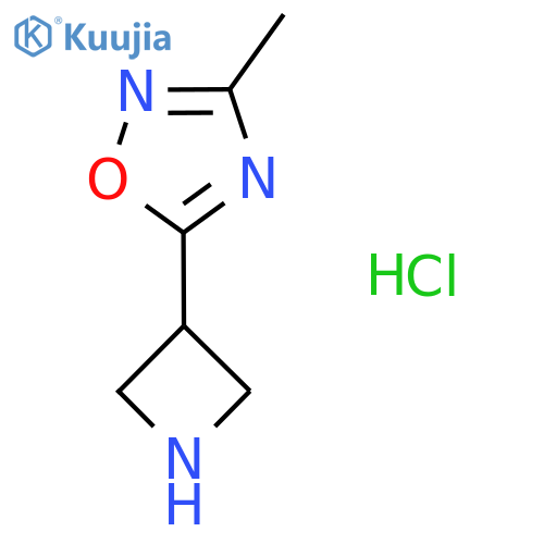 5-(azetidin-3-yl)-3-methyl-1,2,4-oxadiazole hydrochloride structure