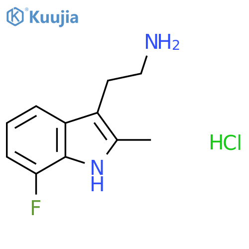 2-(7-Fluoro-2-methyl-1H-indol-3-yl)ethanamine;hydrochloride structure
