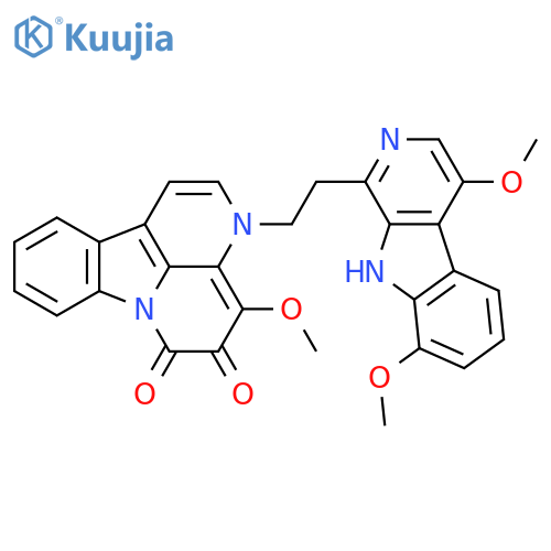 3H-Indolo[3,2,1-de][1,5]naphthyridine-5,6-dione, 3-[2-(4,8-dimethoxy-9H-pyrido[3,4-b]indol-1-yl)ethyl]-4-methoxy- structure