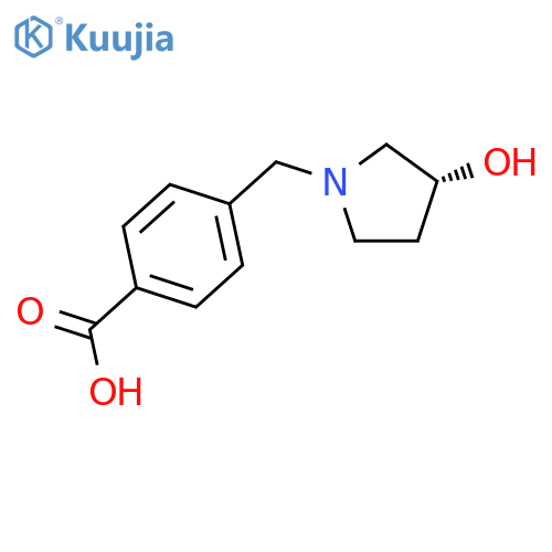 (R)-4-((3-Hydroxypyrrolidin-1-yl)methyl)benzoic Acid structure