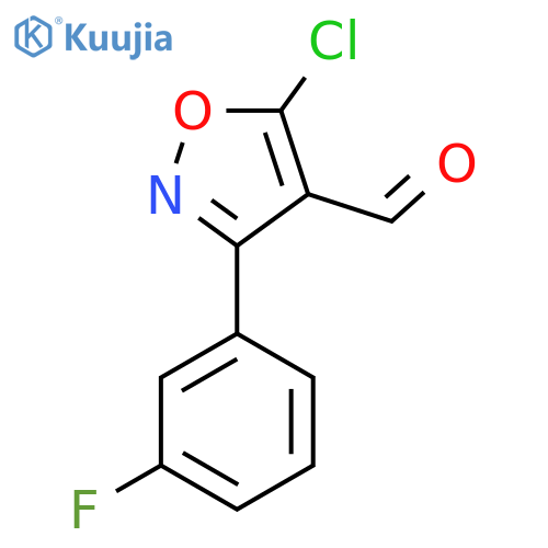 5-Chloro-3-(3-fluorophenyl)-1,2-oxazole-4-carbaldehyde structure