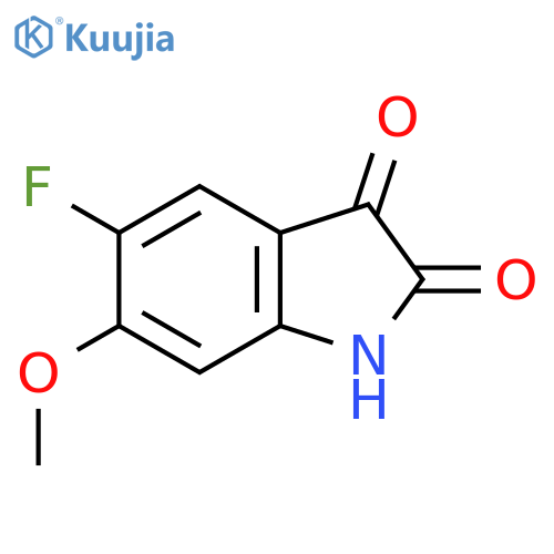 5-fluoro-6-methoxy-2,3-dihydro-1H-indole-2,3-dione structure