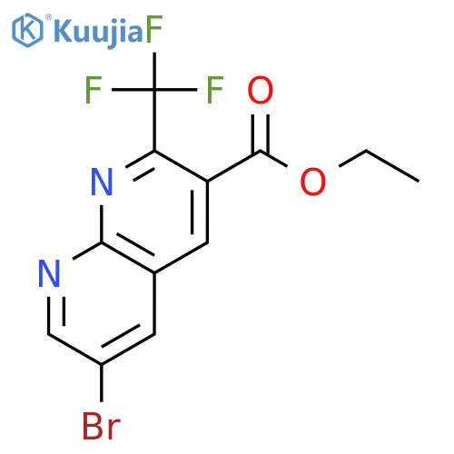 Ethyl 6-bromo-2-(trifluoromethyl)-1,8-naphthyridine-3-carboxylate structure