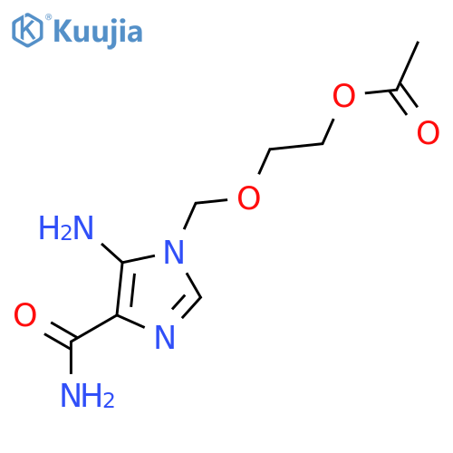 2-((5-Amino-4-carbamoyl-1H-imidazol-1-yl)methoxy)ethyl acetate structure