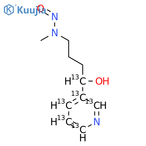 4-(Methylnitrosamino)-1-(3-pyridyl)-1-butanol-1,2’,3’,4’,5’,6’-13C6 structure