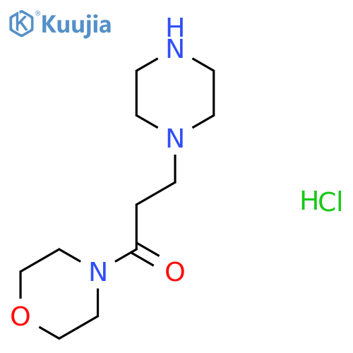 1-Morpholino-3-(piperazin-1-yl)propan-1-one hydrochloride structure