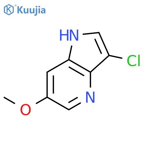 3-chloro-6-methoxy-1H-pyrrolo[3,2-b]pyridine structure