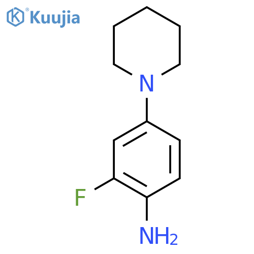 2-fluoro-4-(piperidin-1-yl)aniline structure