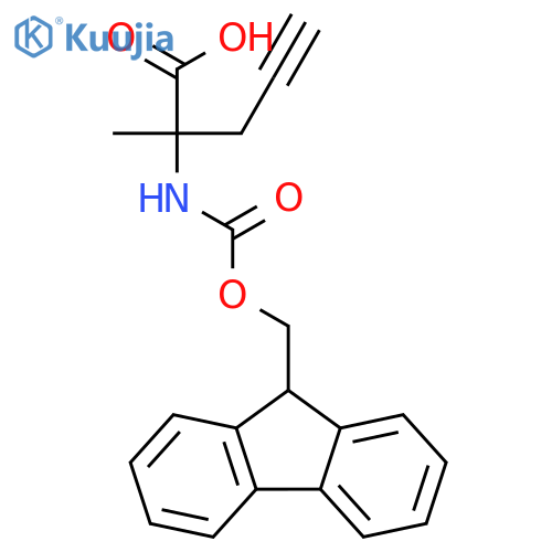 (2S)-2-(9H-fluoren-9-ylmethoxycarbonylamino)-2-methyl-pent-4-ynoic acid structure