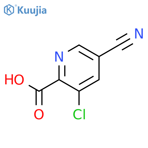 3-chloro-5-cyanopyridine-2-carboxylic acid structure