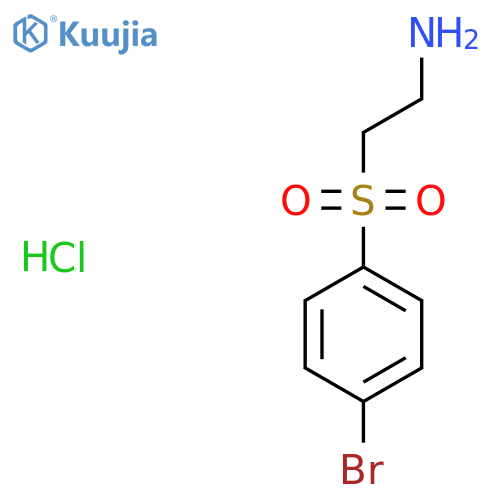 2-(4-Bromophenyl)sulfonylethanamine;hydrochloride structure