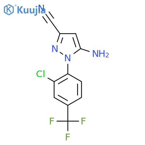 5-Amino-1-2-chloro-4-(trifluoromethyl)phenyl-1H-pyrazole-3-carbonitrile structure