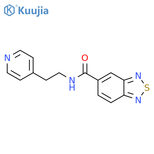 N-2-(pyridin-4-yl)ethyl-2,1,3-benzothiadiazole-5-carboxamide structure