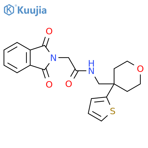 2-(1,3-dioxo-2,3-dihydro-1H-isoindol-2-yl)-N-{4-(thiophen-2-yl)oxan-4-ylmethyl}acetamide structure