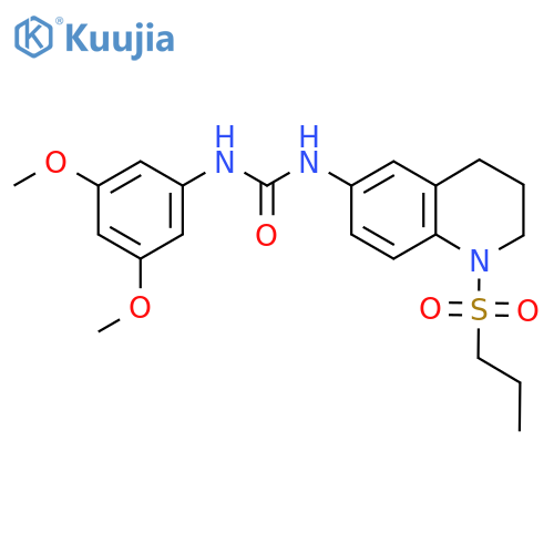1-(3,5-dimethoxyphenyl)-3-1-(propane-1-sulfonyl)-1,2,3,4-tetrahydroquinolin-6-ylurea structure