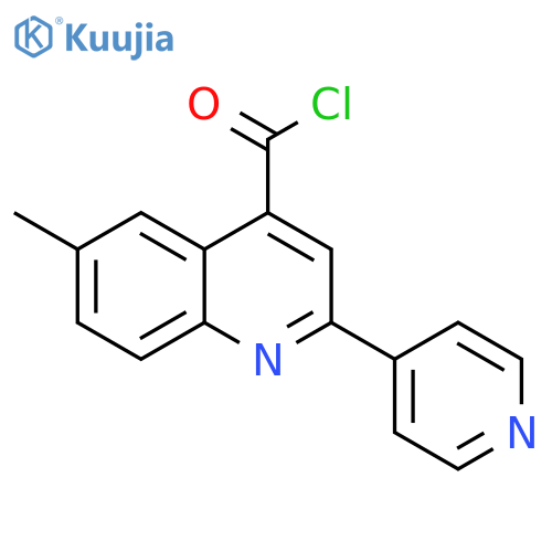 6-Methyl-2-pyridin-4-ylquinoline-4-carbonyl chloride hydrochloride structure