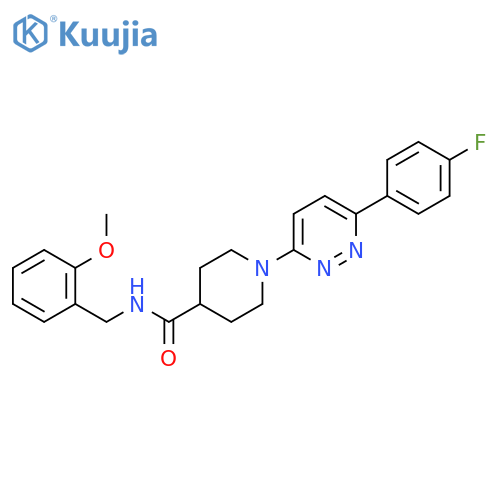 1-6-(4-fluorophenyl)pyridazin-3-yl-N-(2-methoxyphenyl)methylpiperidine-4-carboxamide structure