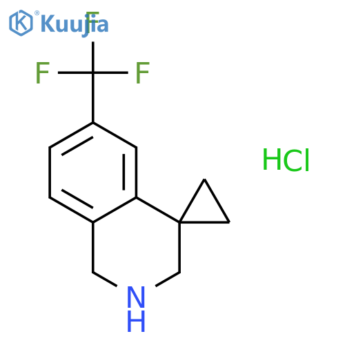 6'-(Trifluoromethyl)-2',3'-dihydro-1'H-spiro[cyclopropane-1,4'-isoquinoline] hydrochloride structure