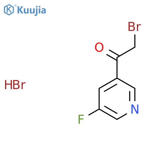 2-Bromo-1-(5-fluoropyridin-3-yl)ethan-1-one hydrobromide structure
