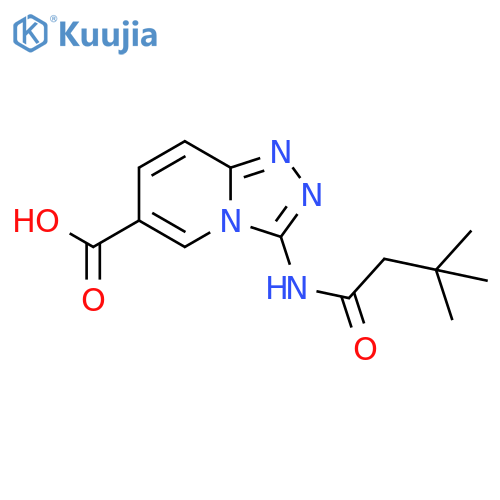 3-(3,3-Dimethylbutanamido)-[1,2,4]triazolo[4,3-a]pyridine-6-carboxylic acid structure