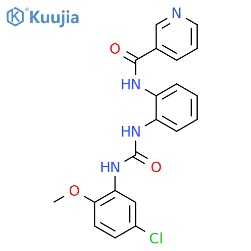 N-(2-{(5-chloro-2-methoxyphenyl)carbamoylamino}phenyl)pyridine-3-carboxamide structure
