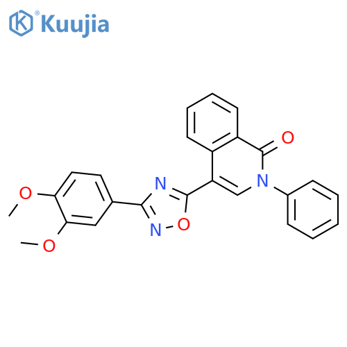 4-[3-(3,4-dimethoxyphenyl)-1,2,4-oxadiazol-5-yl]-2-phenyl-1,2-dihydroisoquinolin-1-one structure