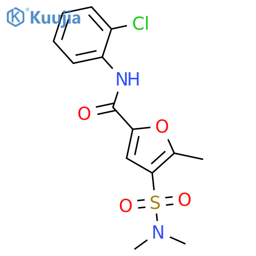 N-(2-chlorophenyl)-4-(dimethylsulfamoyl)-5-methylfuran-2-carboxamide structure
