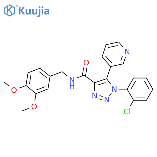 1-(2-chlorophenyl)-N-[(3,4-dimethoxyphenyl)methyl]-5-(pyridin-3-yl)-1H-1,2,3-triazole-4-carboxamide structure