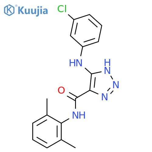 5-[(3-chlorophenyl)amino]-N-(2,6-dimethylphenyl)-1H-1,2,3-triazole-4-carboxamide structure