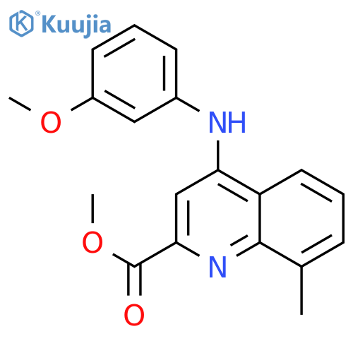 methyl 4-[(3-methoxyphenyl)amino]-8-methylquinoline-2-carboxylate structure