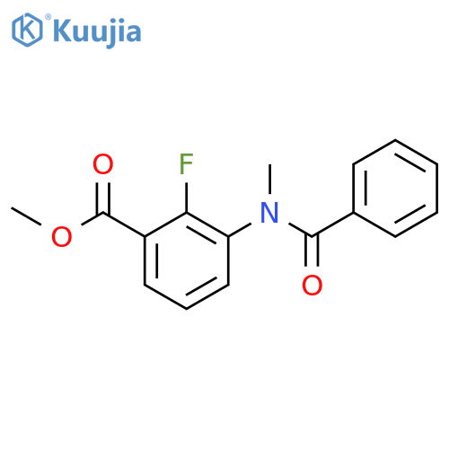 3-?(benzoylmethylamino)?-?2-?fluoro-?, methyl ester Benzoic acid structure
