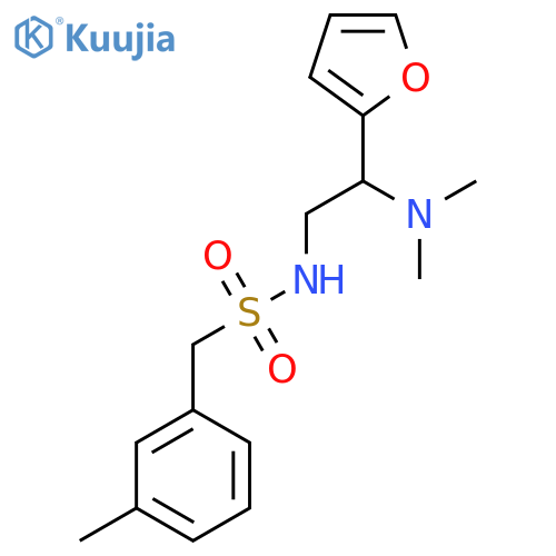 N-2-(dimethylamino)-2-(furan-2-yl)ethyl-1-(3-methylphenyl)methanesulfonamide structure
