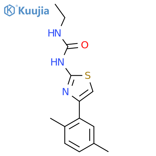 1-4-(2,5-dimethylphenyl)-1,3-thiazol-2-yl-3-ethylurea structure