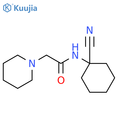 N-(1-cyanocyclohexyl)-2-(piperidin-1-yl)acetamide structure