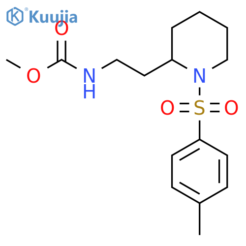 methyl N-{2-1-(4-methylbenzenesulfonyl)piperidin-2-ylethyl}carbamate structure
