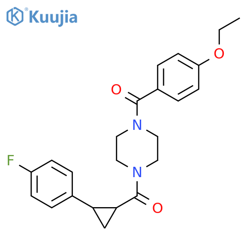 1-(4-ethoxybenzoyl)-4-2-(4-fluorophenyl)cyclopropanecarbonylpiperazine structure