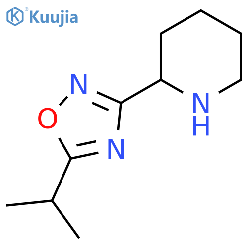 2-[5-(Propan-2-yl)-1,2,4-oxadiazol-3-yl]piperidine structure