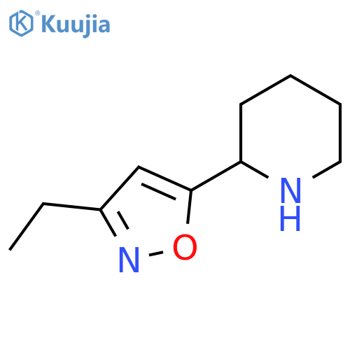 2-(3-ethyl-1,2-oxazol-5-yl)piperidine structure