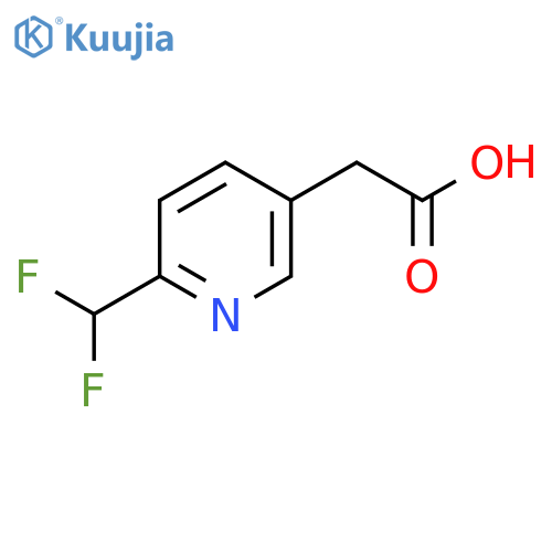 2-(Difluoromethyl)pyridine-5-acetic acid structure