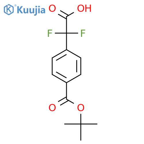 2-{4-[(tert-butoxy)carbonyl]phenyl}-2,2-difluoroacetic acid structure