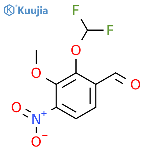 2-(Difluoromethoxy)-3-methoxy-4-nitrobenzaldehyde structure