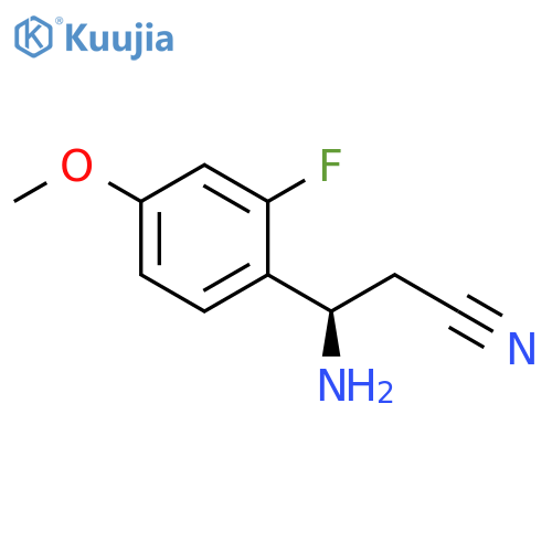 (3R)-3-AMINO-3-(2-FLUORO-4-METHOXYPHENYL)PROPANENITRILE structure